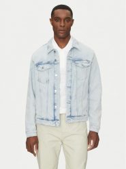Calvin Klein Jeans Kurtka jeansowa J30J327590 Niebieski Slim Fit. Niebieskie kurtki męskie Calvin Klein Jeans, m, bez wzorów, z bawełny, bez ramiączek, bez kaptura. Za 309.99 zł.