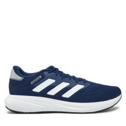 Buty do biegania adidas. Niebieskie buty do biegania męskie ADIDAS, bez wzorów, bez zapięcia, do biegania. Za 179.99 zł.