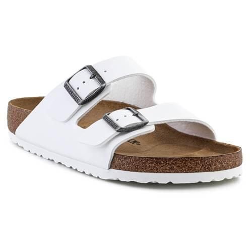 Klapki męskie Birkenstock Arizona. Białe klapki i japonki męskie Birkenstock, bez wzorów, z materiału. Za 299.00 zł.