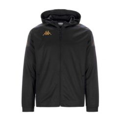 Kurtka z dresu Kappa Grevolo. Czarne kurtki męskie Kappa, bez wzorów, z dresówki, sportowe, bez ramiączek, bez kaptura. Za 285.50 zł.