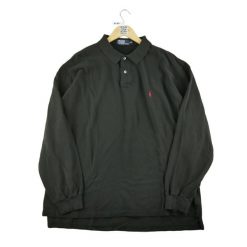 Second life - Długi Rękaw Polo Czarny dla Mężczyzn - Jak nowy. Czarne koszulki męskie z długim rękawem Ralph Lauren, m, bez wzorów, sportowe, bez kołnierzyka, bez ramiączek. Za 126.86 zł.