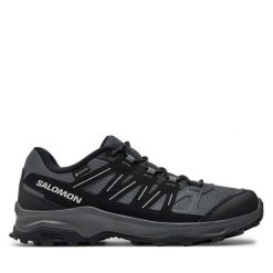 Trekkingi Salomon. Szare buty trekkingowe męskie Salomon, bez wzorów, z gore-texu, bez zapięcia, trekkingowe, gore-tex. Za 479.99 zł.