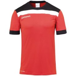 Polo Uhlsport Offense 23. Białe koszulki polo męskie Uhlsport, xl, bez wzorów, z materiału, sportowe, bez kołnierzyka, bez ramiączek. W wyprzedaży za 113.30 zł.