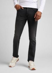 Męskie Spodnie Jeansowe Lee Daren Zip Fly Asphalt Rocker L707ADER 112322224, W40 L34. Czarne spodnie na co dzień męskie Lee, bez wzorów, z bawełny, klasyczne. Za 249.99 zł.