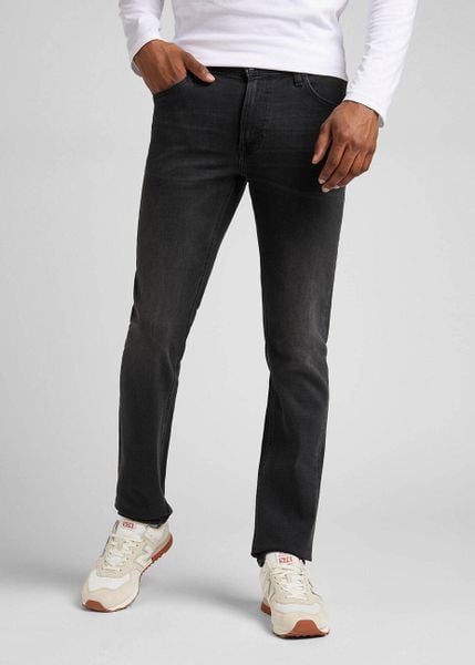 Męskie Spodnie Jeansowe Lee Daren Zip Fly Asphalt Rocker L707ADER 112322224, W31 L34. Czarne spodnie na co dzień męskie Lee, bez wzorów, z bawełny, klasyczne. Za 249.99 zł.