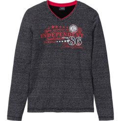 Shirt z długim rękawem melanżowy bonprix czarny melanż. Koszulki męskie z długim rękawem marki bonprix. Za 44.99 zł.