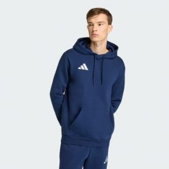 Bluza z kapturem Entrada26. Białe bluzy z kapturem męskie ADIDAS, bez wzorów, z polaru, sportowe, bez ramiączek, z kapturem. Za 199.00 zł.