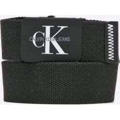 Calvin Klein Jeans - Pasek. Czarne paski męskie Calvin Klein Jeans, w paski, z jeansu. W wyprzedaży za 139.90 zł.