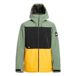 Kurtka snowboardowa męska Quiksilver Sycamore. Zielone kurtki narciarskie i snowboardowe męskie Quiksilver, na zimę, m, bez wzorów, bez kaptura, narciarskie. W wyprzedaży za 978.75 zł.