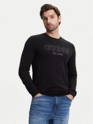 Guess Bluza M5YQ08 KCN01 Czarny Regular Fit. Czarne bluzy nierozpinane męskie Guess, m, z aplikacjami, z bawełny, bez ramiączek, bez kaptura. Za 279.99 zł.