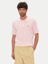 Gant Polo Shield Piqué 2210 Różowy Regular Fit. Czerwone koszulki polo męskie Gant, m, bez wzorów, z bawełny, bez kołnierzyka, bez ramiączek. Za 369.99 zł.