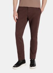 PAKO LORENTE - Brązowe spodnie chino z bawełną. Brązowe eleganckie spodnie męskie Pako Lorente, bez wzorów, z bawełny, casualowe. Za 299.99 zł.