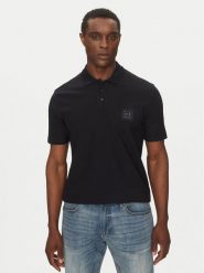Armani Exchange Polo XM000356 AF12758 UB101 Granatowy Regular Fit. Niebieskie koszulki polo męskie Armani Exchange, m, bez wzorów, z bawełny, bez kołnierzyka, bez ramiączek. Za 209.99 zł.