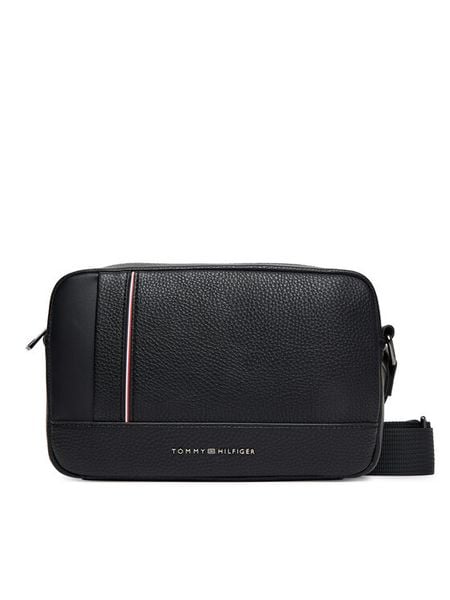 Tommy Hilfiger Saszetka Th Central Ew Reporter AM0AM13635 Czarny. Czarne saszetki męskie Tommy Hilfiger, bez wzorów, ze skóry. Za 219.99 zł.