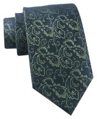 Krawat Męski - Chattier - Odcienie Zieleni, Wzór Kwiatowy. Zielone krawaty i muchy męskie Chattier, bez wzorów, z tkaniny, eleganckie. Za 49.00 zł.