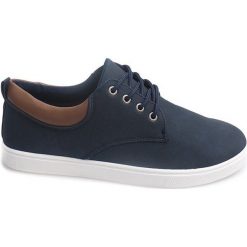 Granatowe Trampki Męskie Casual 655 Granatowy. Niebieskie trampki męskie ButyModne, bez wzorów, casualowe, bez zapięcia. Za 68.00 zł.