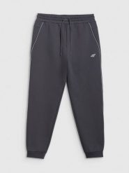 4F Spodnie dresowe joggery męskie - szare L. Szare spodnie na co dzień męskie 4f, bez wzorów, z dresówki, klasyczne. Za 189.99 zł.