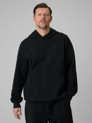 4F Bluza dresowa regular z kapturem męska - czarna XXL. Czarne bluzy nierozpinane męskie 4f, m, bez wzorów, z dresówki, z kapturem. Za 249.99 zł.