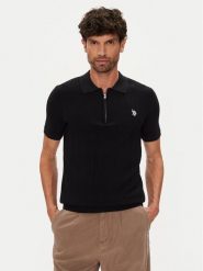U.S. Polo Assn. Polo MUP3369 Czarny Slim Fit. Czarne koszulki polo męskie U.S. Polo Assn., m, bez wzorów, z bawełny, bez kołnierzyka, bez ramiączek. Za 279.99 zł.