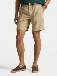 Polo Ralph Lauren Szorty materiałowe 710741375024 Beżowy Regular Fit. Brązowe szorty męskie Polo Ralph Lauren, bez wzorów, z bawełny. Za 749.99 zł.