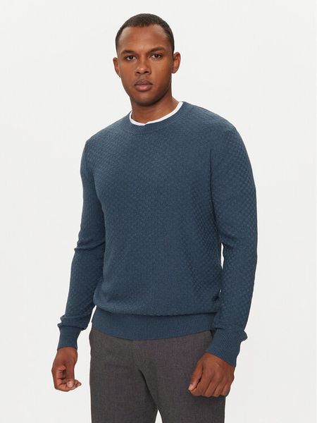 Sisley Sweter 1041S103O Niebieski Regular Fit. Niebieskie kardigany męskie Sisley, bez wzorów, z syntetyku, bez kołnierzyka, bez ramiączek. Za 139.99 zł.