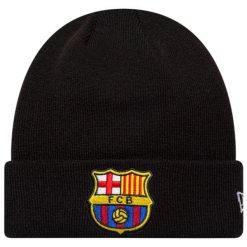 Czapka męska Core Cuff Beanie FC Barcelona Hat. Niebieskie czapki męskie New Era, bez wzorów. Za 129.99 zł.