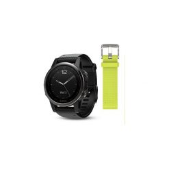 Garmin Fenix 5S Sapphire Stalowoszary z czarnym paskiem (010-01685-11). Niebieskie zegarki sportowe Garmin. Za 2,799.00 zł.