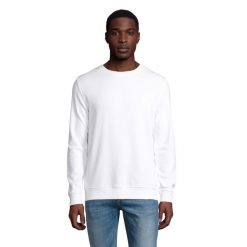 Bluza Kometa Unisex Dla Dorosłych. Białe bluzy nierozpinane męskie SOL'S, m, bez wzorów, bez ramiączek, bez kaptura. Za 111.99 zł.