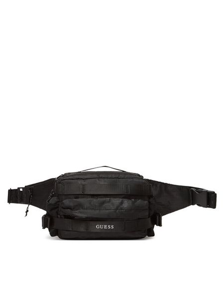 Guess Nerka HMASNC P5337 Czarny. Czarne saszetki męskie Guess, z aplikacjami, z materiału. Za 219.99 zł.