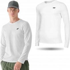 MĘSKA KOSZULKA 4F Z DŁUGIM RĘKAWEM 4F LONGSLEEVE 4FWMM00TLONM375 10S r. XL. Koszulki męskie z długim rękawem 4f, m, bez wzorów, bez kołnierzyka, bez ramiączek. Za 39.99 zł.