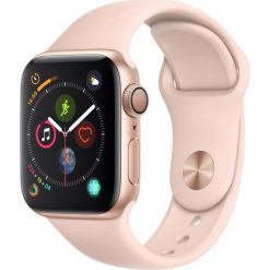 Apple Watch Series 4 GPS + Cellular, 40mm Gold Aluminium Case with Pink Sand Sport Band. Zegarki sportowe Apple. Za 2,349.00 zł.