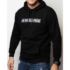 Bluza Na Pełnej Kipście JR Czarna 2025. Czarne bluzy nierozpinane męskie KIPSTA, m, bez wzorów, z bawełny, sportowe, bez ramiączek, bez kaptura. Za 149.99 zł.