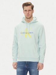 Calvin Klein Jeans Bluza Monologo LV040BM800 Zielony Regular Fit. Zielone bluzy nierozpinane męskie Calvin Klein Jeans, m, bez wzorów, z bawełny, bez ramiączek, bez kaptura. Za 219.99 zł.