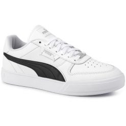 Męskie buty sneakersy sportowe klasyczne skórzane PUMA CAVEN DIME 384953-04. Białe sztyblety męskie Puma, bez obcasa, bez zapięcia. Za 179.00 zł.