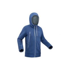 Kurtka polarowa turystyczna SH100 ultra-warm męska. Niebieskie kurtki męskie QUECHUA, z polaru. Za 129.99 zł.