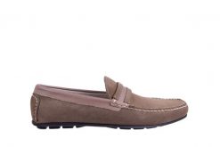 Mokasyny Bayla-133 6103 Camoscio Tortora, Beż, Skóra naturalna - 44. Brązowe mokasyny męskie Bayla, ze skóry, bez zapięcia. W wyprzedaży za 89.10 zł.