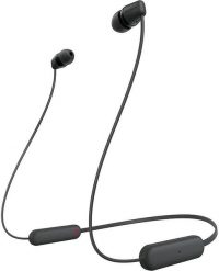 Sony WI-C100 Zestaw słuchawkowy Bezprzewodowy Douszny Połączenia/muzyka Bluetooth Czarny. Czarne słuchawki bluetooth SONY. Za 116.28 zł.