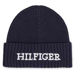 Czapka Tommy Hilfiger. Niebieskie czapki męskie Tommy Hilfiger, na zimę, bez wzorów. Za 259.99 zł.