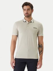 BOSS Polo Paul Pro 50506203 Beżowy Slim Fit. Brązowe koszulki polo męskie Boss, m, bez wzorów, z syntetyku, bez kołnierzyka, bez ramiączek. Za 499.99 zł.