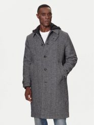 Calvin Klein Płaszcz wełniany LV04LD510G Szary Regular Fit. Szare płaszcze męskie Calvin Klein, na zimę, m, bez wzorów, z syntetyku, bez kaptura. Za 1,699.00 zł.