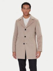 Guess Płaszcz wełniany M4BL3S WGJ82 Beżowy Slim Fit. Brązowe płaszcze męskie Guess, na zimę, m, z aplikacjami, z syntetyku, bez kaptura. Za 955.00 zł.