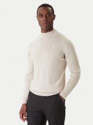 KARL LAGERFELD Golf 655002 554399 Beżowy Slim Fit. Brązowe kardigany męskie KARL LAGERFELD, l, bez wzorów, z wełny, bez ramiączek. Za 599.99 zł.
