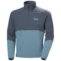 Kurtka przeciwwiatrowa 1/2 zip Helly Hansen Cascade Shield. Niebieskie kurtki męskie Helly Hansen, m, bez wzorów, bez ramiączek, bez kaptura. Za 676.50 zł.