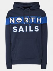 North Sails Bluza 691250 Granatowy Regular Fit. Niebieskie bluzy nierozpinane męskie North Sails, m, bez wzorów, z bawełny, bez ramiączek, bez kaptura. Za 599.99 zł.
