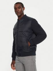 Tommy Hilfiger Kurtka bomber MW0MW35653 Granatowy Regular Fit. Niebieskie kurtki męskie Tommy Hilfiger, l, bez wzorów, z syntetyku, bez ramiączek, bez kaptura. Za 949.99 zł.