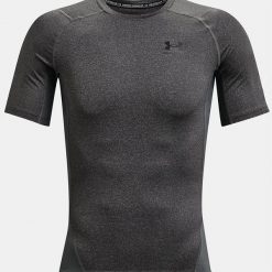Koszulka termoaktywna męska UNDER ARMOUR 1361518 z krótkim rękawem. Szare bielizna termoaktywna męska Under Armour, m, bez wzorów, bez ramiączek, do biegania. Za 89.99 zł.