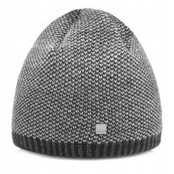Ciepła, Dwuwarstwowa Czapka Beanie - Pako Jeans - Popielaty Melanż. Szare czapki męskie Pako Jeans, na zimę, bez wzorów, z jeansu, sportowe. Za 45.00 zł.