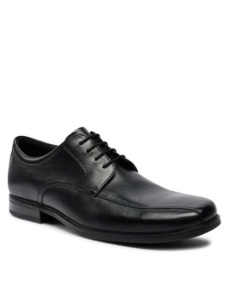 Clarks Półbuty Howard Over 26174925 Czarny. Czarne eleganckie półbuty męskie Clarks, ze skóry, wizytowe, bez obcasa, bez zapięcia. Za 289.99 zł.