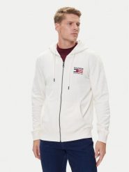 Tommy Hilfiger Bluza American MW0MW39691 Écru Regular Fit. Bluzy rozpinane męskie Tommy Hilfiger, m, bez wzorów, z bawełny, bez ramiączek, bez kaptura. Za 399.99 zł.