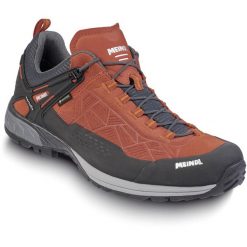 Buty trekkingowe męskie MEINDL Top Trail GTX. Czerwone buty trekkingowe męskie Meindl, bez wzorów, z gore-texu, sportowe, bez obcasa, bez zapięcia. Za 734.99 zł.